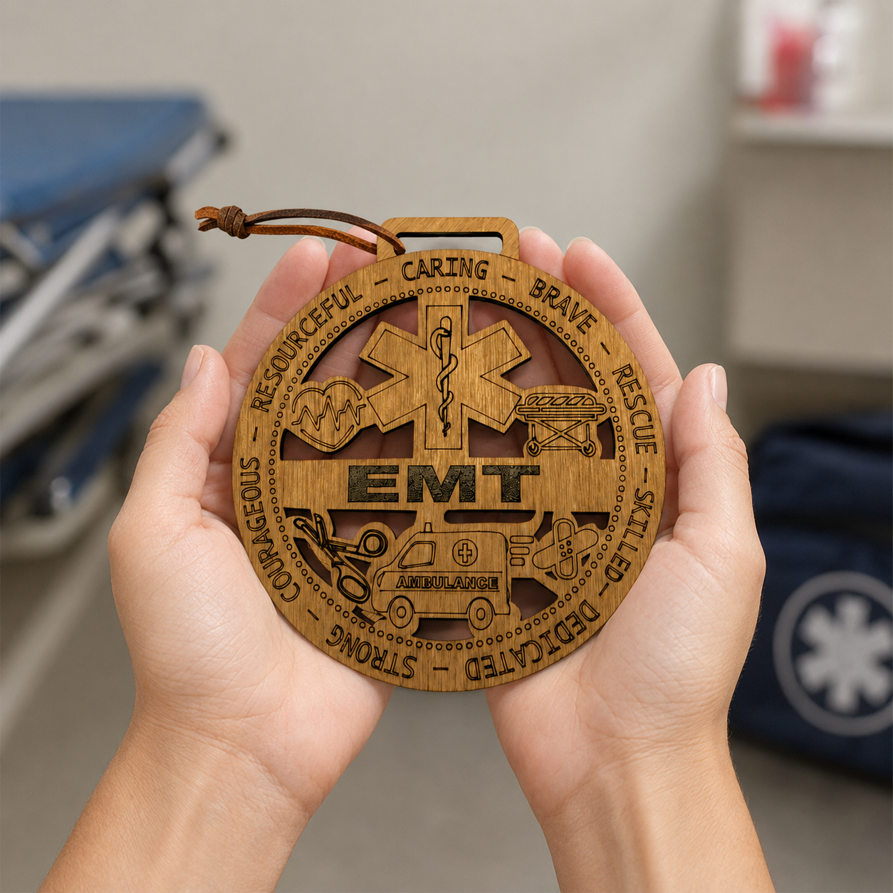 EMT Gift Card Holder | Emergency Medical Technician Gift | Handmade Wood