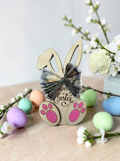 Bunny Money Holder – Easter Cash Gift Holder with Personalization Option