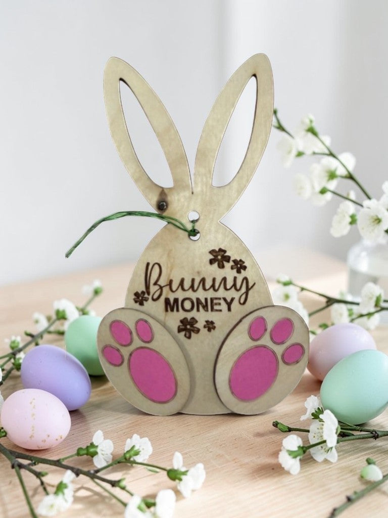 Bunny Money Holder – Easter Cash Gift Holder with Personalization Option