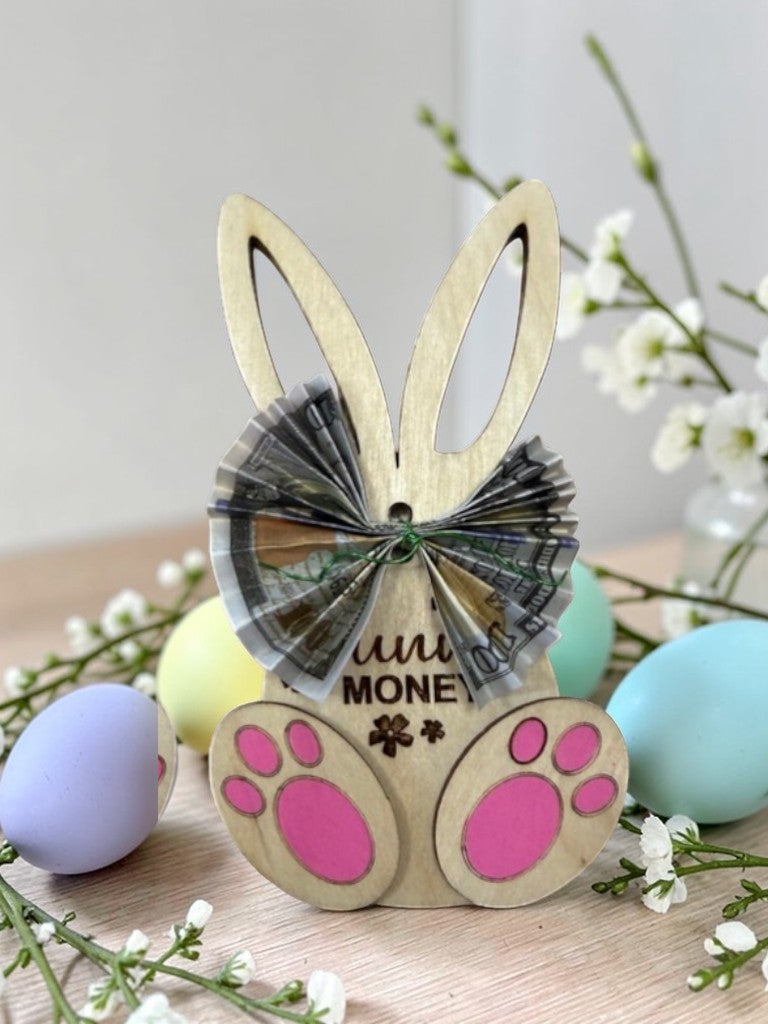 Bunny Money Holder – Easter Cash Gift Holder with Personalization Option