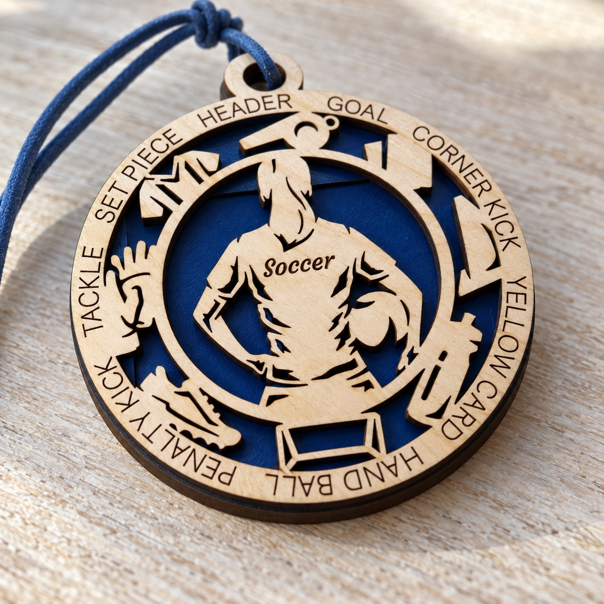 Soccer Gift Card Holder | Personalized Wood Medallion | Handcrafted
