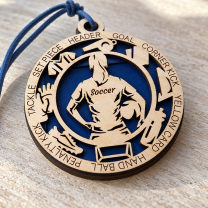 Soccer Gift Card Holder | Personalized Wood Medallion | Handcrafted