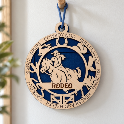 Rodeo Gift Card Holder | Personalized Wood Medallion | Handcrafted