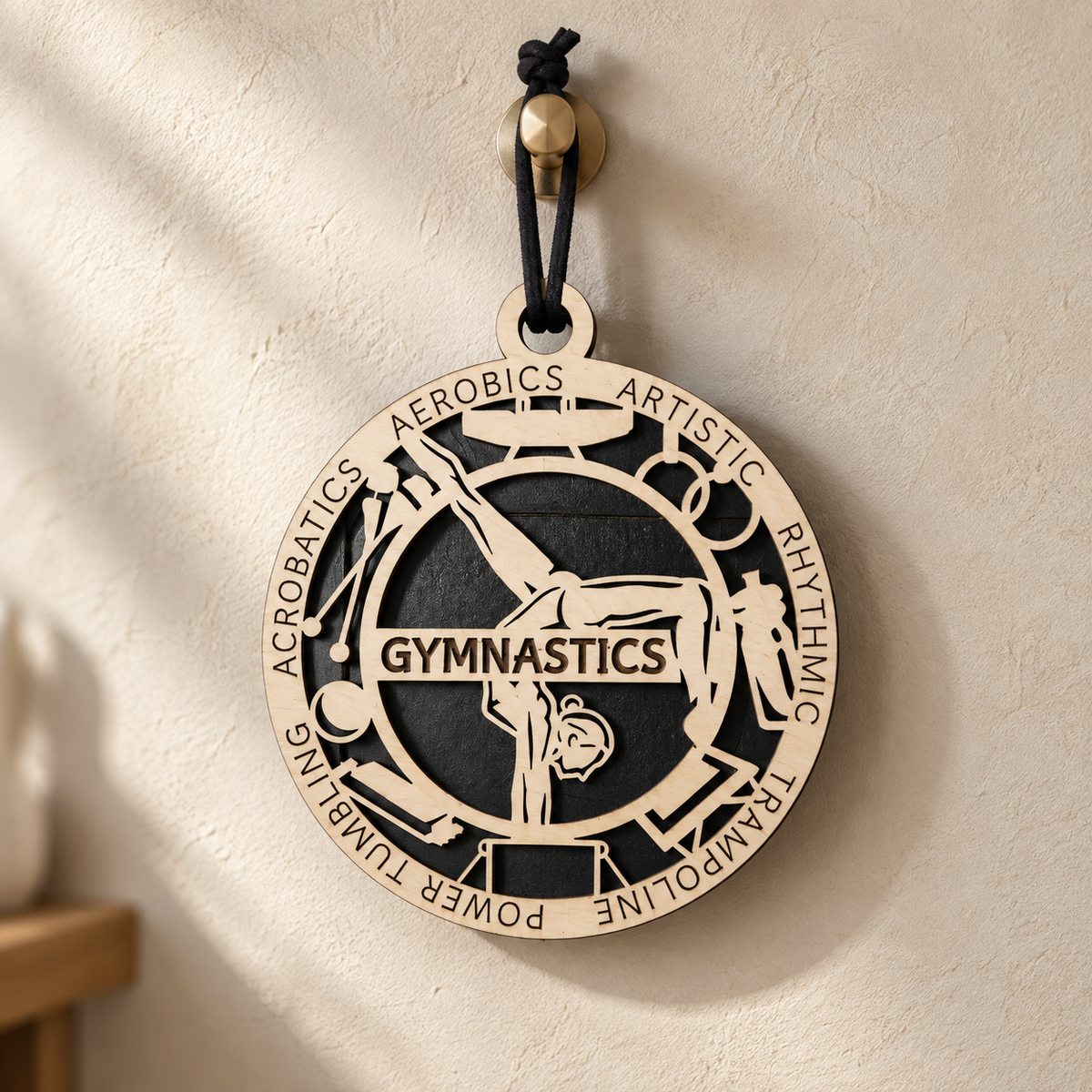 Gymnastics Gift Card Holder | Personalized Wood Medallion | Handcrafted