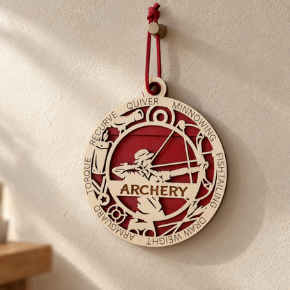 Archery Gift Card Holder | Personalized Wood Medallion | Handcrafted