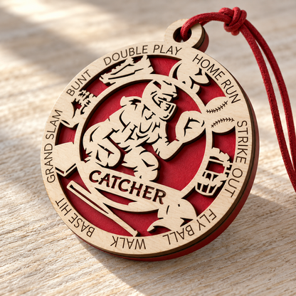 Baseball Gift Card Holder | Personalized Wood Medallion | Handcrafted