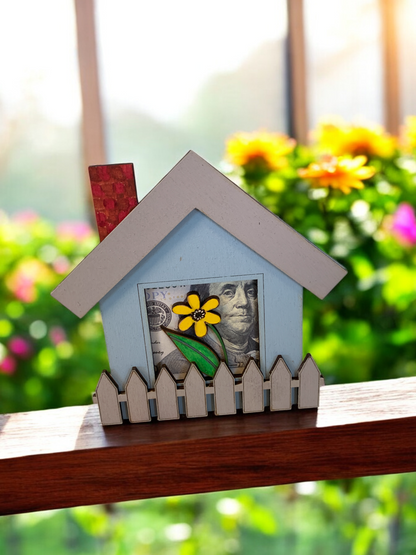 Wood House Gift Card Holder – Handmade New Home Gift Idea for Realtors & Housewarming