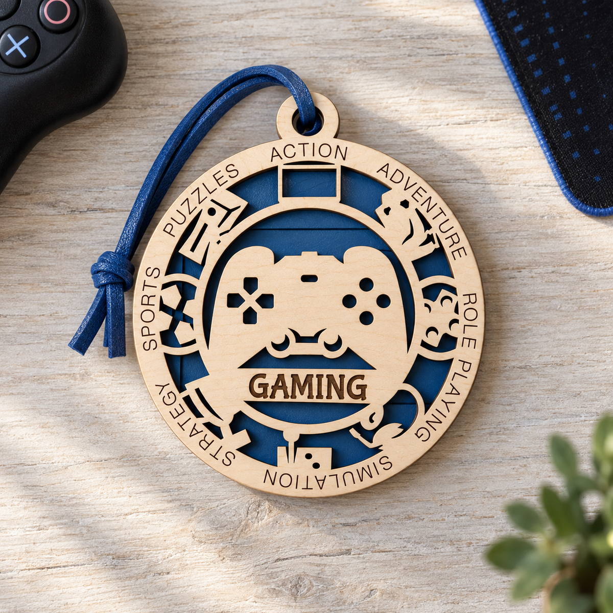 Gaming Gift Card Holder | Personalized Wood Medallion | Handcrafted