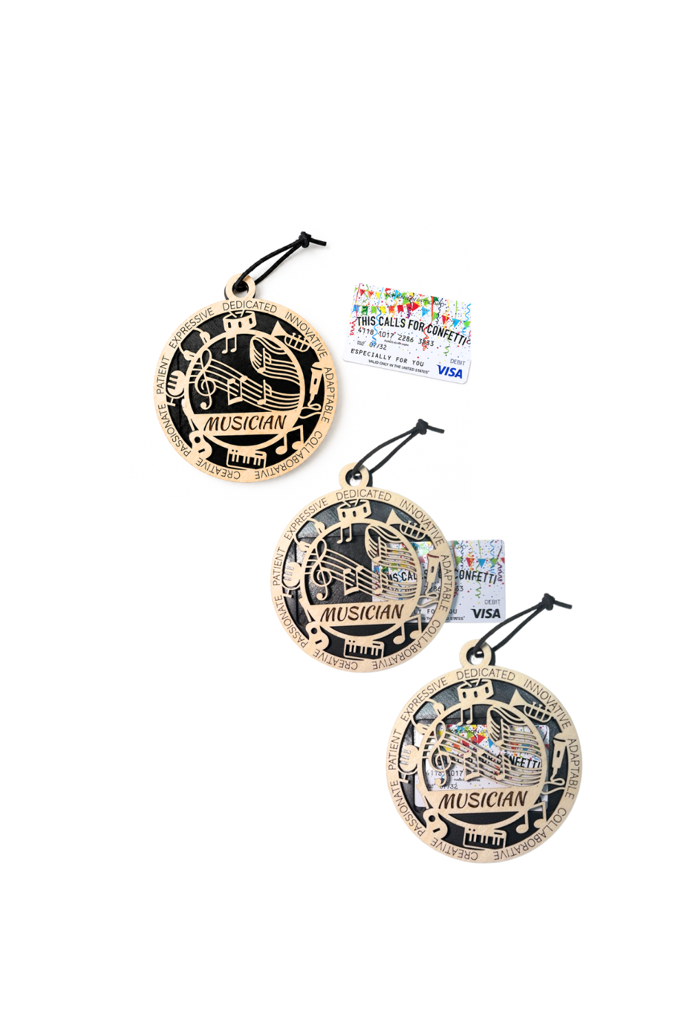 Musician Gift Card Holder | Music Lover Gift | Handmade Wood