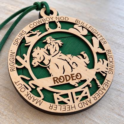 Rodeo Gift Card Holder | Personalized Wood Medallion | Handcrafted
