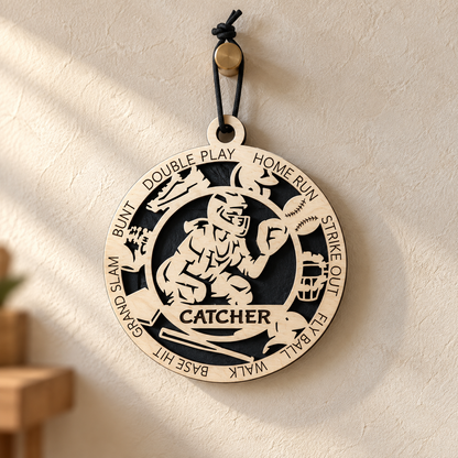Baseball Gift Card Holder | Personalized Wood Medallion | Handcrafted