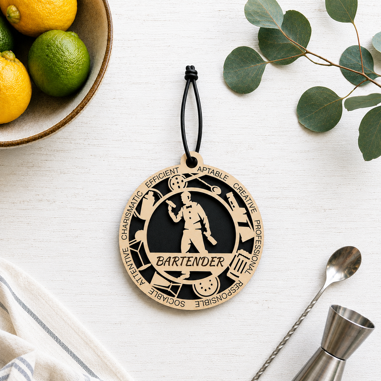 Bartender Gift Card Holder | Mixology Gift | Handmade Wood