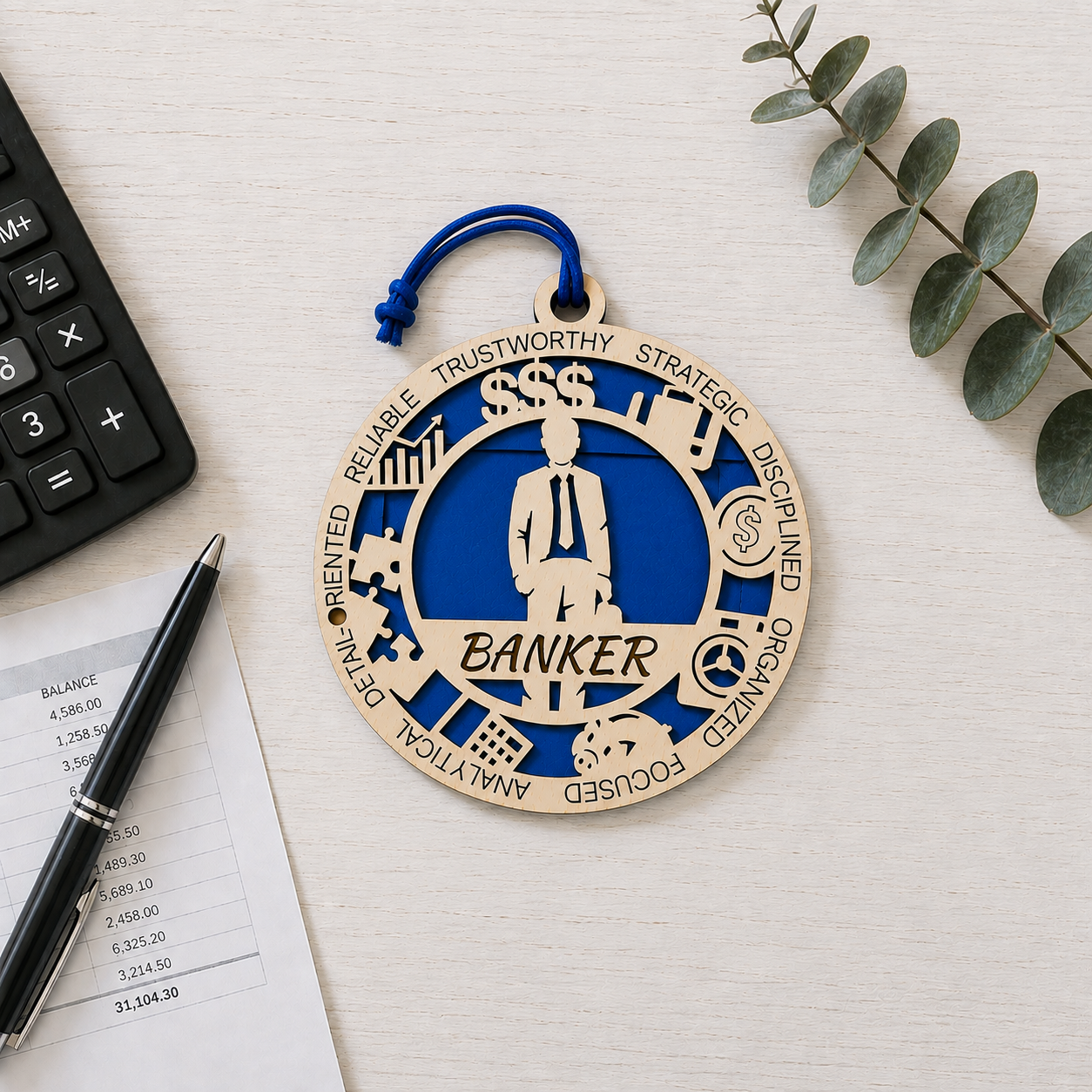 Banker Gift Card Holder | Finance Gift for Him or Her | Handmade Wood