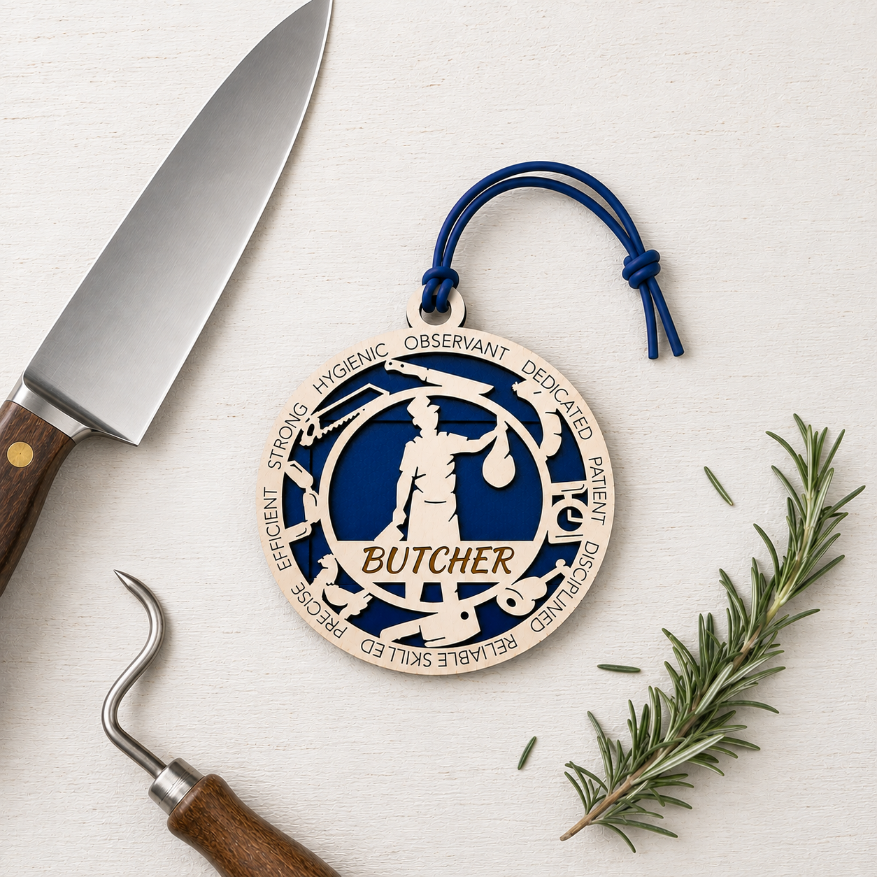 Butcher Gift Card Holder | Meat Cutter Gift | Handmade Wood