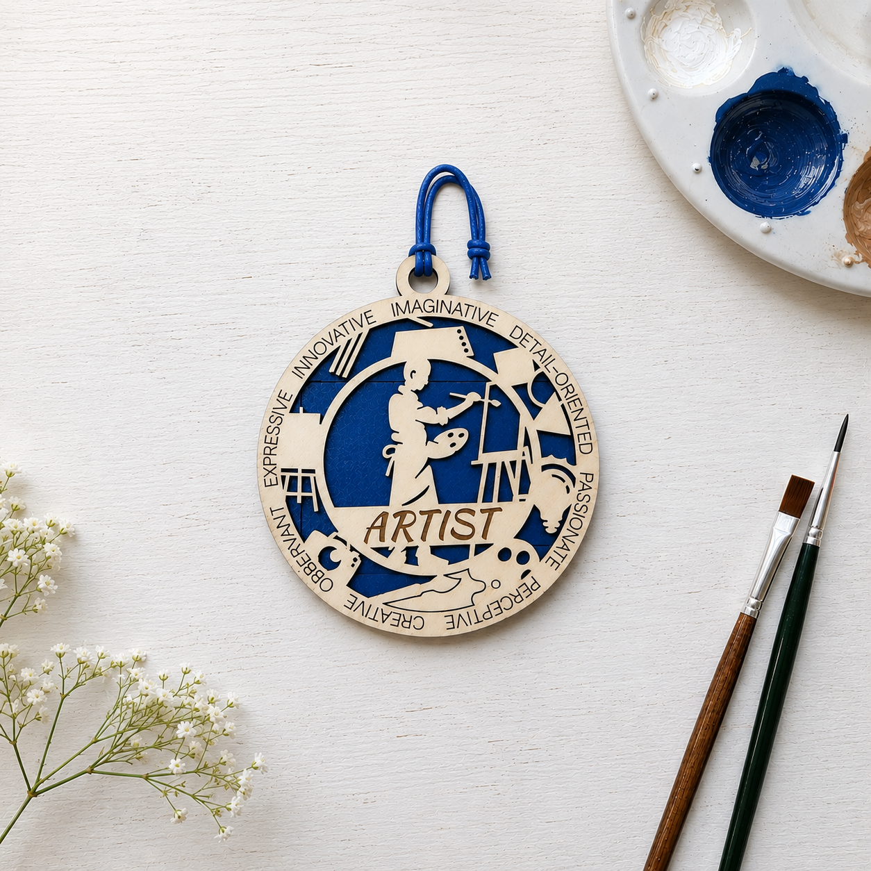 Artist Gift Card Holder | Painter Gift for Him or Her | Handmade Wood