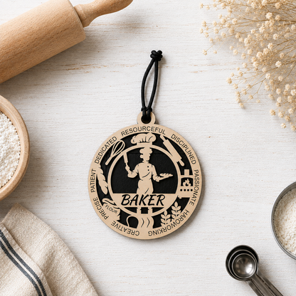 Baker Gift Card Holder | Baking Gift for Him or Her | Handmade Wood