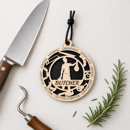 Butcher Gift Card Holder | Meat Cutter Gift | Handmade Wood