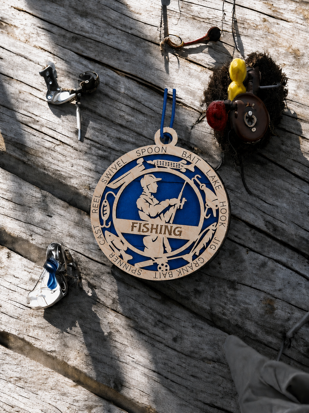 Fishing Gift Card Holder | Personalized Fishing Medallion