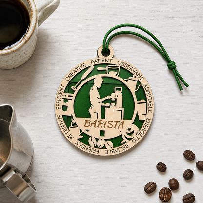Barista Gift Card Holder | Coffee Lover Gift | Handmade Wood