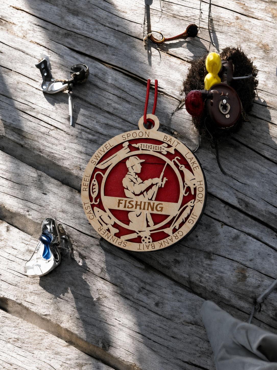 Fishing Gift Card Holder | Personalized Fishing Medallion