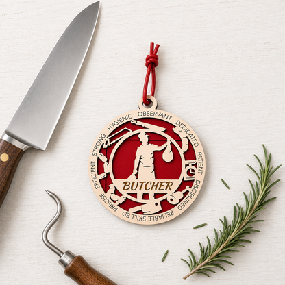 Butcher Gift Card Holder | Meat Cutter Gift | Handmade Wood