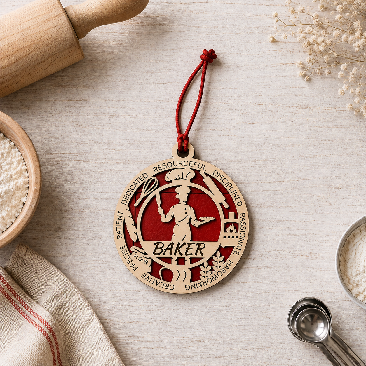Baker Gift Card Holder | Baking Gift for Him or Her | Handmade Wood