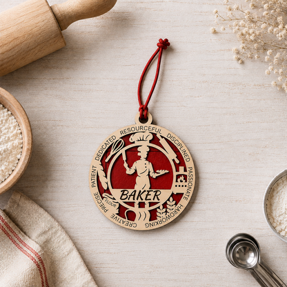 Baker Gift Card Holder | Baking Gift for Him or Her | Handmade Wood
