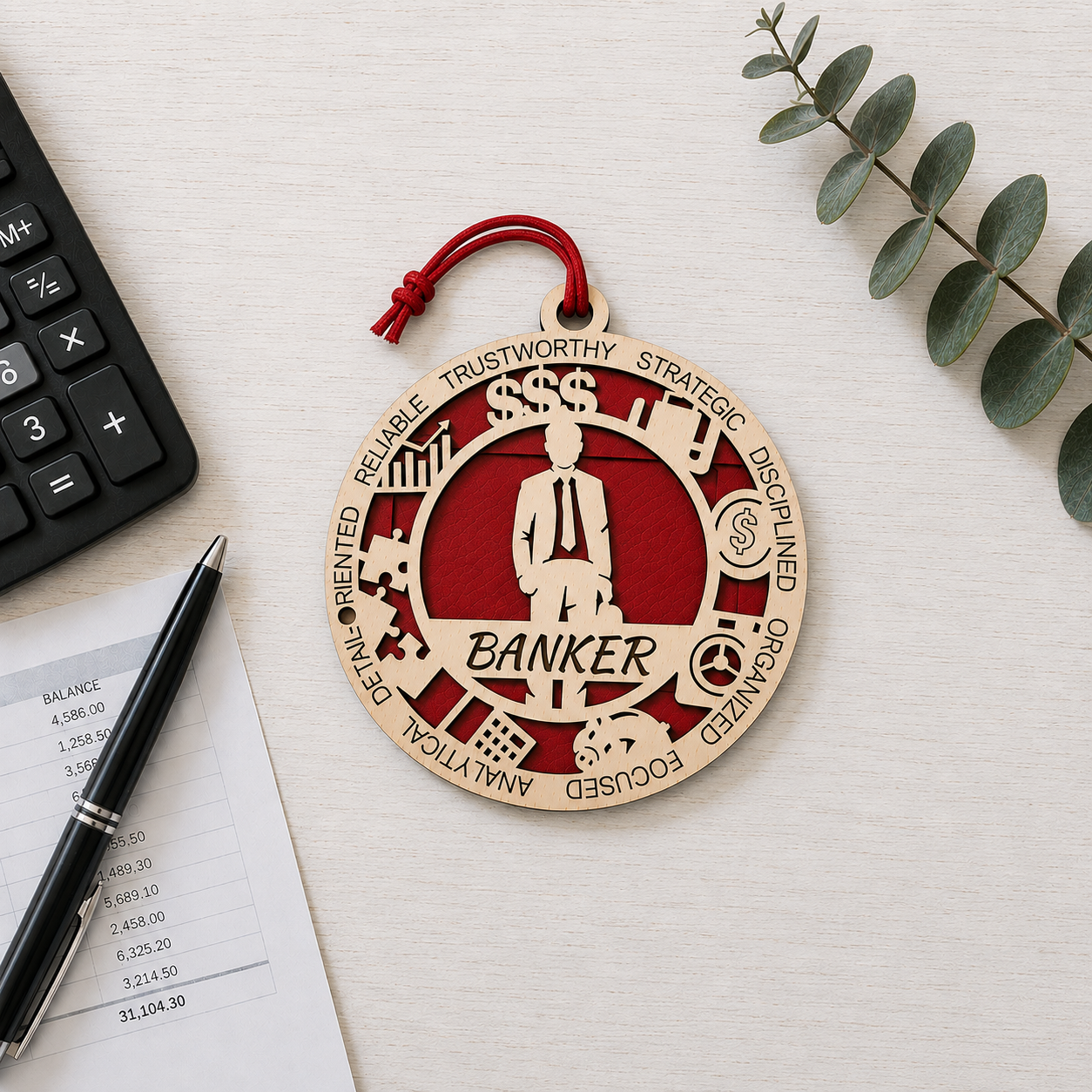 Banker Gift Card Holder | Finance Gift for Him or Her | Handmade Wood