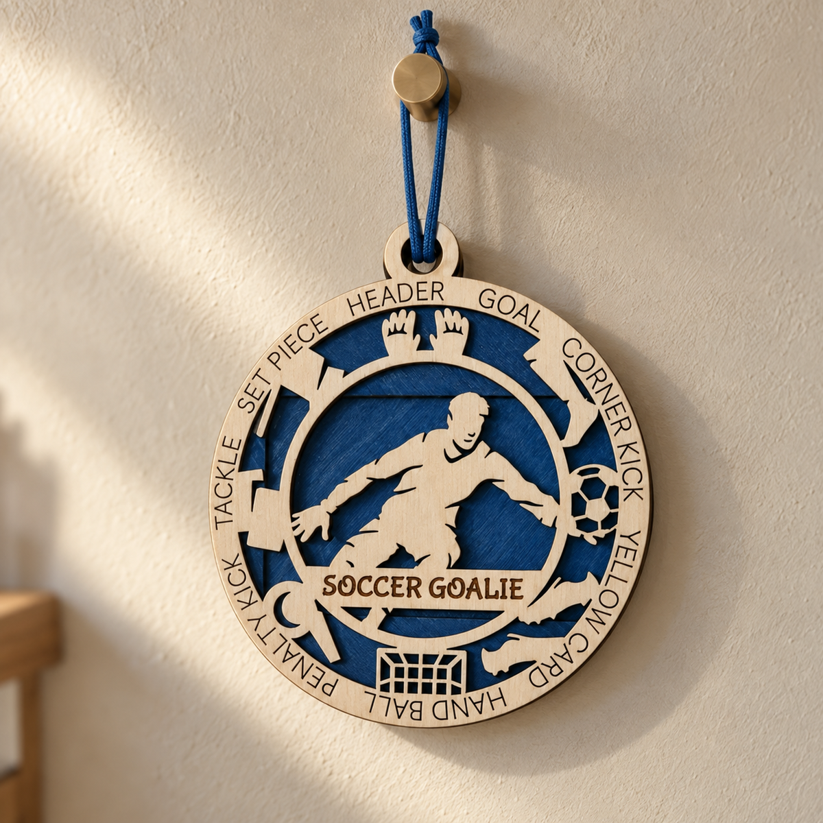 Soccer Gift Card Holder | Personalized Wood Medallion | Handcrafted