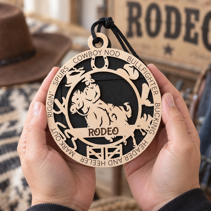 Rodeo Gift Card Holder | Personalized Wood Medallion | Handcrafted