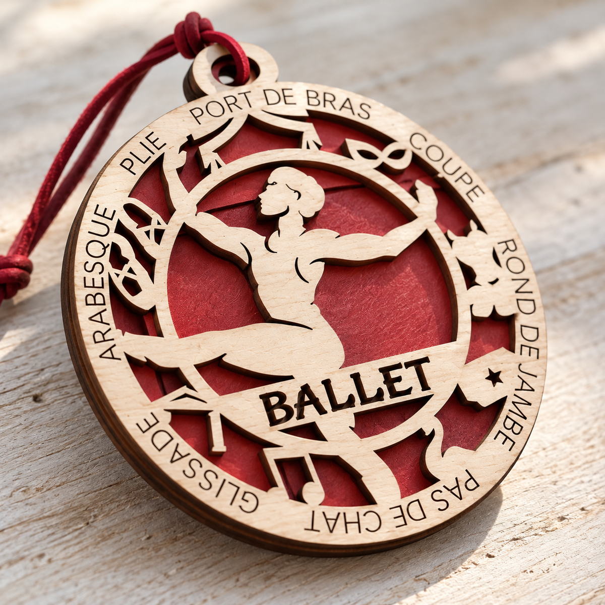 Ballet Gift Card Holder | Personalized Wood Medallion | Handcrafted