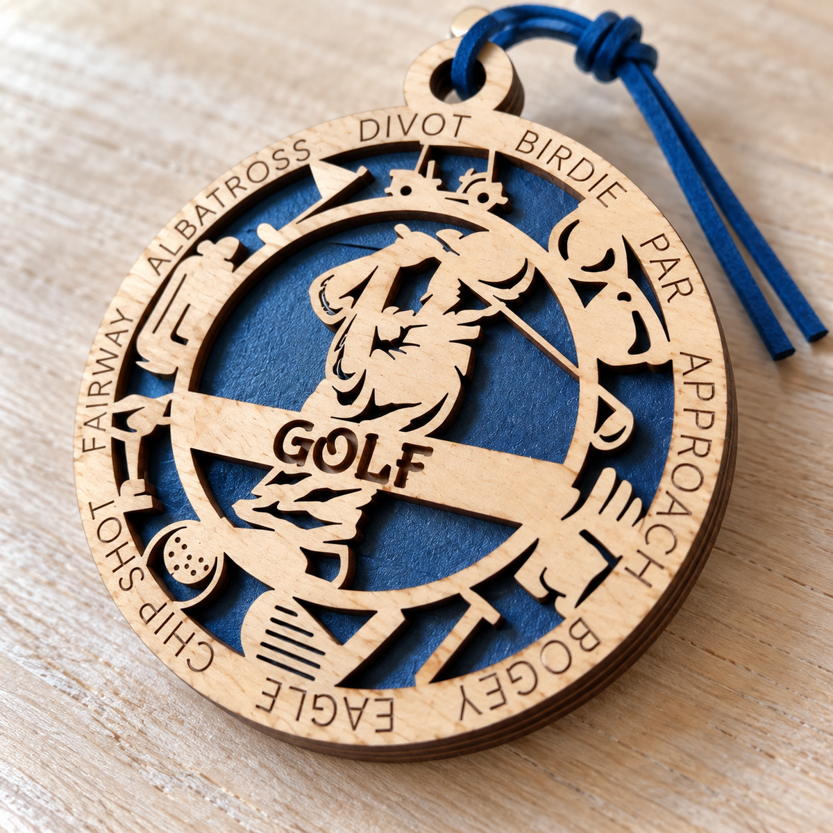 Golf Gift Card Holder | Personalized Wood Medallion | Handcrafted