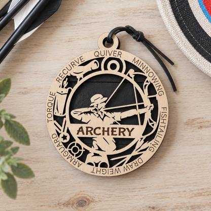 Archery Gift Card Holder | Personalized Wood Medallion | Handcrafted