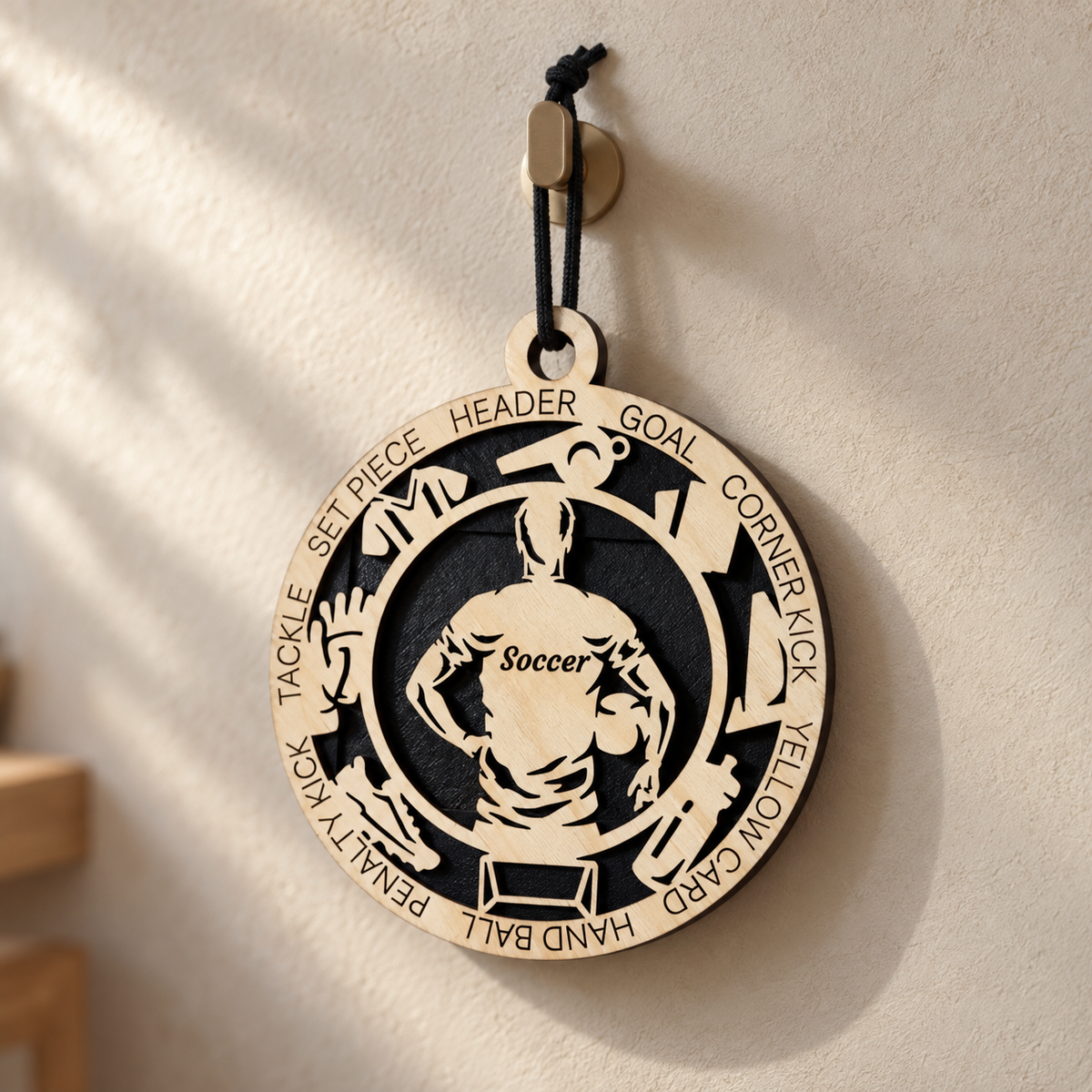 Soccer Gift Card Holder | Personalized Wood Medallion | Handcrafted