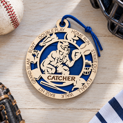 Baseball Gift Card Holder | Personalized Wood Medallion | Handcrafted