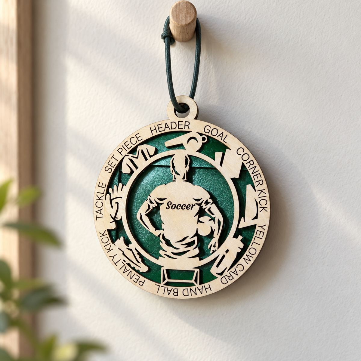 Soccer Gift Card Holder | Personalized Wood Medallion | Handcrafted