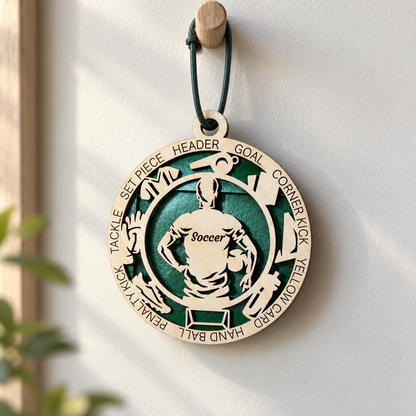 Soccer Gift Card Holder | Personalized Wood Medallion | Handcrafted