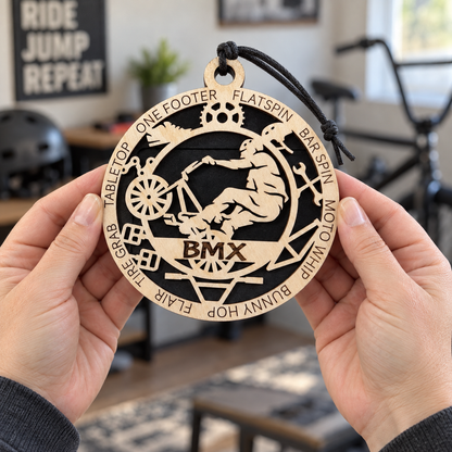 BMX Gift Card Holder | Personalized Wood Medallion | Handcrafted
