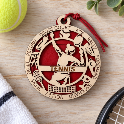 Tennis Gift Card Holder | Personalized Wood Medallion | Handcrafted