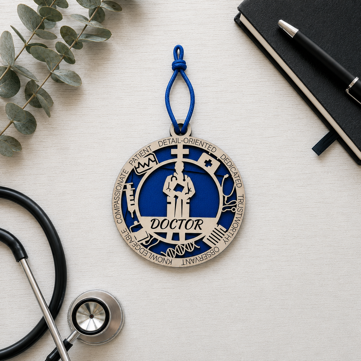 Personalized Doctor Gift Card Holder | Doctor Appreciation Gift | Handmade Wood