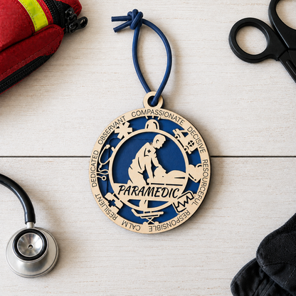 Personalized Paramedic Gift Card Holder | Paramedic Gift | Handmade Wood