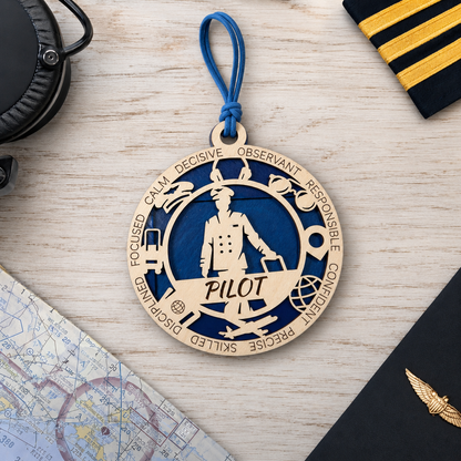 Pilot Gift Card Holder | Aviation Gift for Him or Her | Handmade Wood