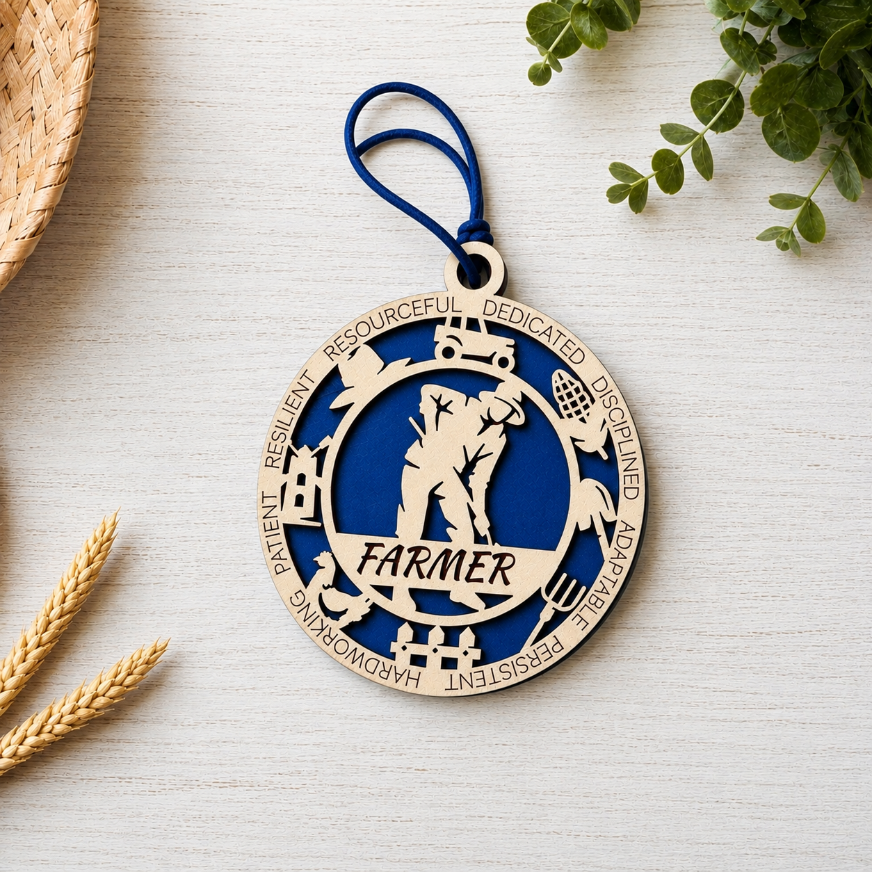 Farmer Gift Card Holder | Farming Gift for Him or Her | Handmade Wood