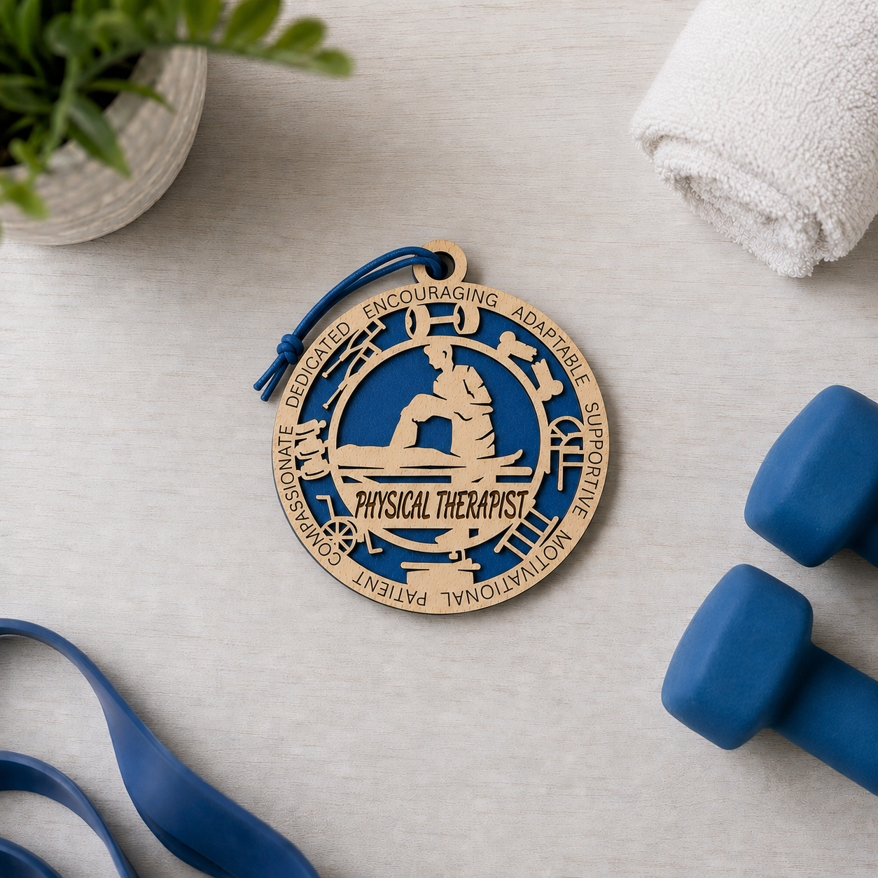 Personalized Physical Therapist Gift Card Holder | PT Gift | Handmade Wood
