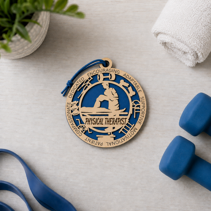 Personalized Physical Therapist Gift Card Holder | PT Gift | Handmade Wood