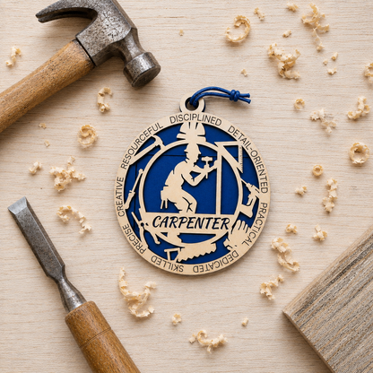 Personalized Carpenter Gift Card Holder | Woodworker Gift | Handmade Wood