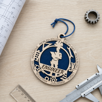 Engineer Gift Card Holder | Engineering Gift for Him or Her | Handmade Wood
