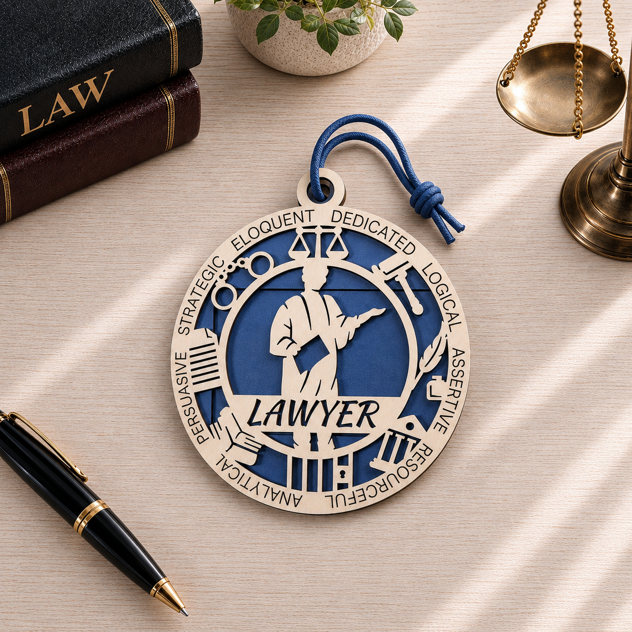 Lawyer Gift Card Holder | Attorney Gift for Him or Her | Handmade Wood