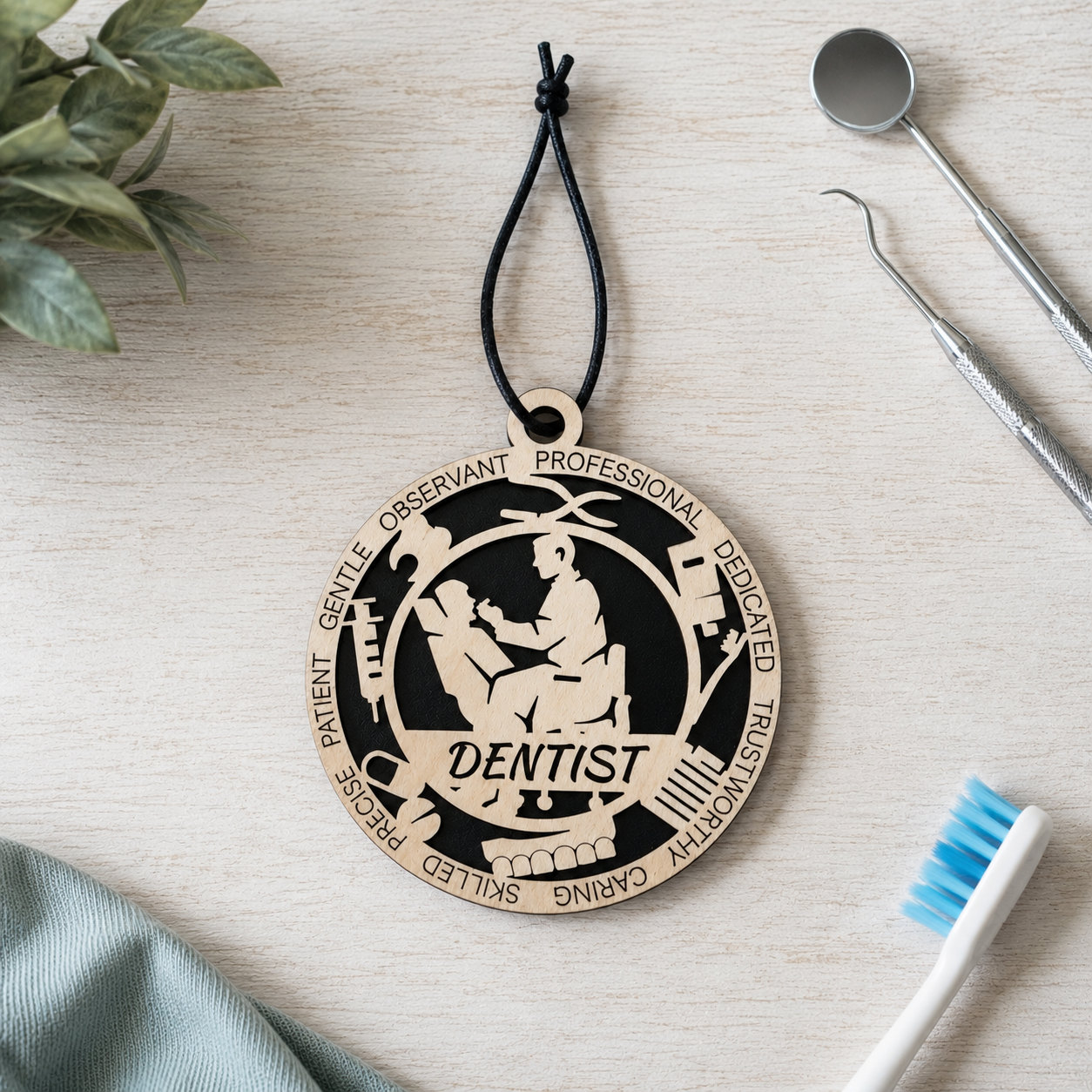 Personalized Dentist Gift Card Holder | Dental Office Gift | Handmade Wood