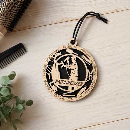 Hairdresser Gift Card Holder | Hair Stylist Gift | Handmade Wood